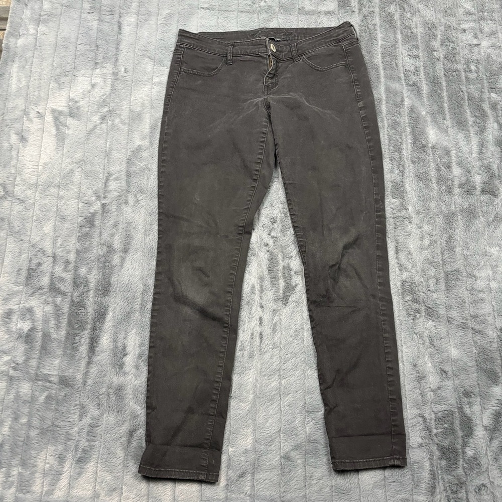 American Eagle Outfitters Womens Black Slim Fit Jeggings Size 8 Stretch Denim